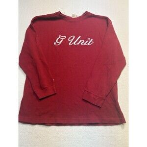 Vintage G Unit 50 Cent Thermal Red Long Sleeve Shirt-XL
